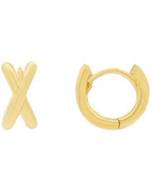 Giani Bernini Open X Cross Hoop - Metallic