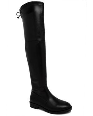 Sugar Milanesa Over-the-knee Round Toe Dress Boots - Black