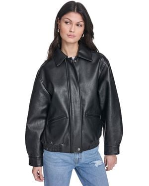 Levi's Faux Leather Relaxed-fit Bomber Jacket - Black