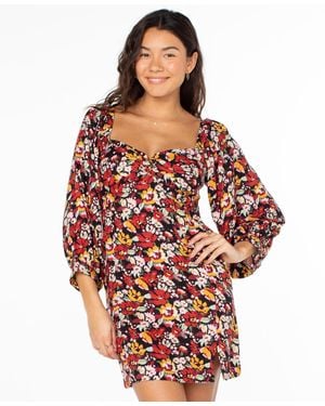 Roxy Moonlight Shores Printed Dress - Red
