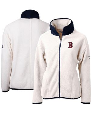 Cutter & Buck /navy Boston Red Sox Cascade Eco Sherpa Fleece Full-zip Jacket - White