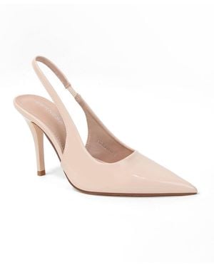 BERNESS Crescentia Patent Slingback Stiletto Pumps - Pink