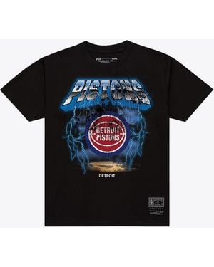 Mitchell & Ness Detroit Pistons Lightning Hardwood Classics Graphic T-shirt - Black