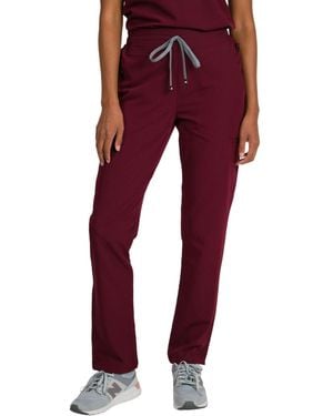 Medgear Ariana Mid-rise Slim Straight Scrub Pant - Red
