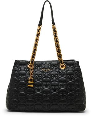 Betsey Johnson Skele-tease Compartment Tote Bag - Black