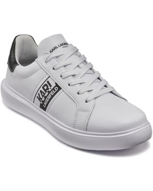 Karl Lagerfeld Side Logo Plain Toe Sneakers - Gray