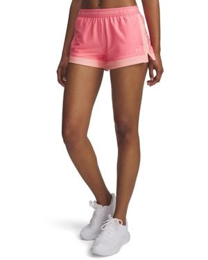 Under Armour Tech Play Up Color-block Training Shorts - Red
