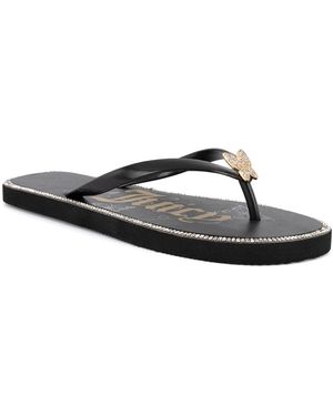 Juicy Couture Skyfly Flip Flops - Black