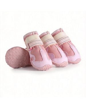 Aronkl Anti-slip Dog Boots For Large Dogs - Pink
