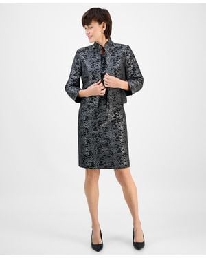Le Suit Open-front Jacket & Sleeveless 2 Piece Dress Suit - Multicolor