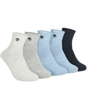 Timberland 5-pack Rivington Quarter Socks - Blue
