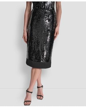 DKNY Sequin Detail Skirt - Black