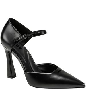 DKNY Catcher Ankle Strap Pointed Toe Pumps - Black