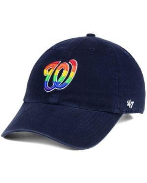 '47 Washington Nationals Pride Clean Up Strapback Cap - Blue
