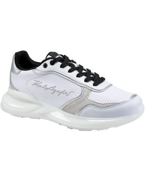KARL LAGERFELD Karl Lagerfeld Side Logo Embroidered Runner Gaetan Sneakers - White