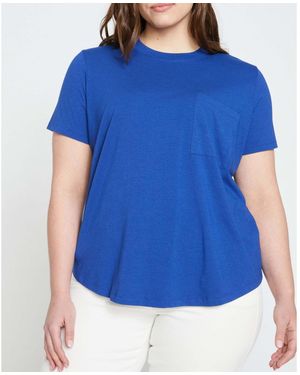 UNIVERSAL STANDARD Plus Size Garcon Tee - Blue
