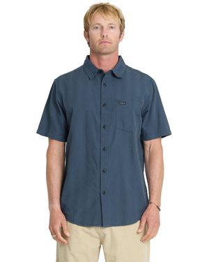 Quiksilver Dobby Stripe Short-sleeve Shirt - Blue