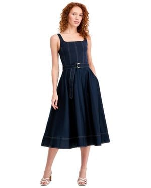 Tommy Hilfiger Contrast Stitch Tank Dress - Blue