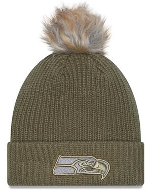 KTZ Seattle Seahawks 2025 Salute To Service Cuffed Pom - Green