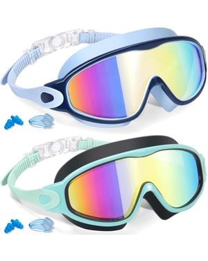Gnuadz 2pieces Swim goggles Kids Uv Anti-fog Pool Water - Blue
