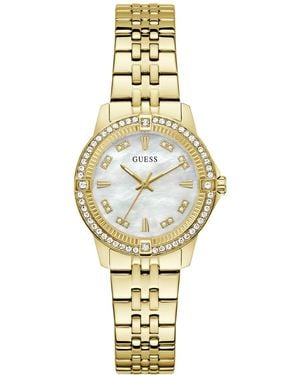 Guess Glitz -tone Stainless Steel Analog Watch - Metallic
