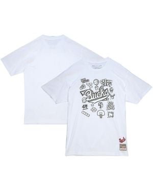 Mitchell & Ness Milwaukee Bucks Hardwood Classics Doodle T-shirt - White