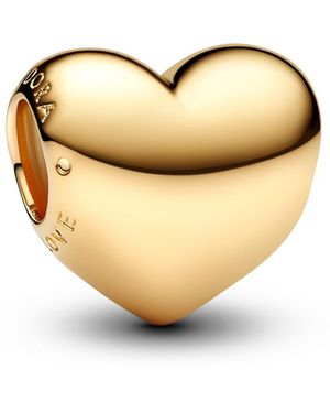 PANDORA 14k -plated Be Love Engravable Heart Charm - Natural