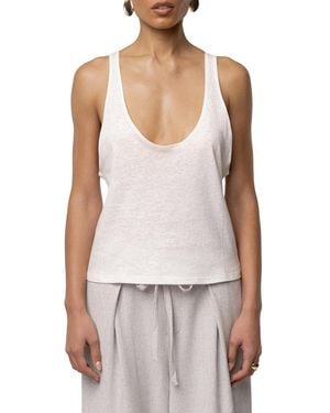 JLUXLABEL Classic Scoop Neck Tank - White