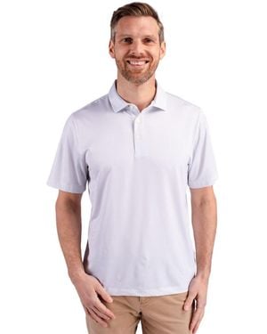 Cutter & Buck Big & Tall Pike Eco Symmetry Print Stretch Recycled Polo Shirt - White
