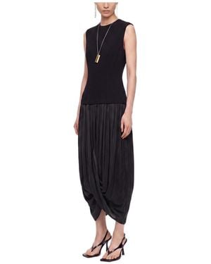 Nocturne Cap Sleeve Bubble Hem Dress - Blue