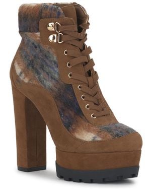 Jessica Simpson Indiera Platform Lace-up Hiker Booties - Brown
