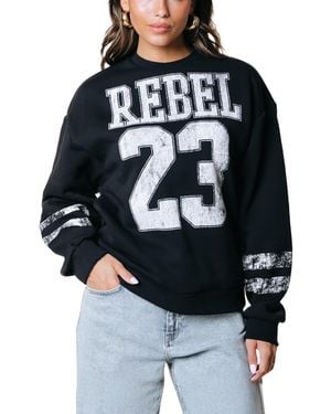 Colourful Rebel 23 Dropped Shoulder Sweat - Blue