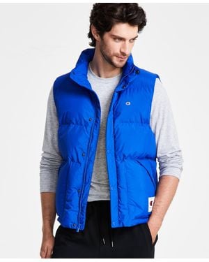 Champion Solid-color Quilted Puffer Vest - Blue