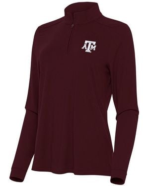 Antigua Texas A&m aggies Intent Quarter-zip Sweatshirt - Purple