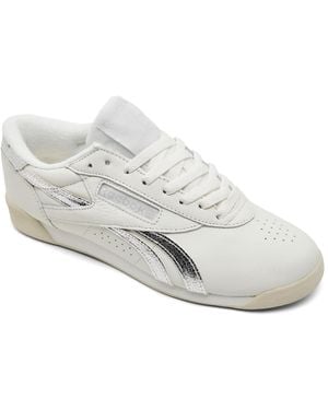 Reebok Freestyle Lo Lifestyle Low-top 80s-inspired Sneakers From Finish Line - White