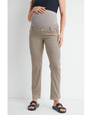 Hello Miss Maternity Straight Leg Pants - Gray