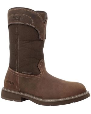 Georgia Boot Core 37 Farm And Ranch Round Toe Pull-on - Brown