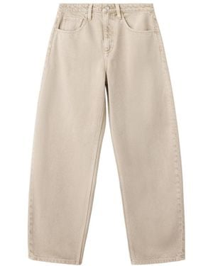 Mango Balloon High-rise Jeans - White