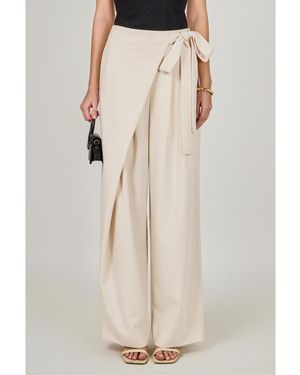 Endless Rose Strap Tie Wrapped Pants - Natural