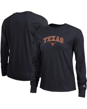 Champion Texas Longhorns Arch Over Logo Long Sleeve T-shirt - Blue
