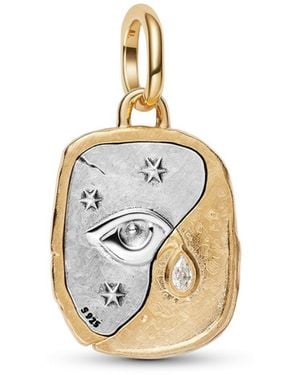 PANDORA Cubic Zirconia Eye Medallion Charm - Metallic