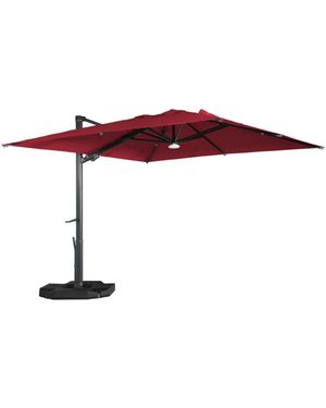 Mondawe 120" Square Cantilever Umbrella - Red