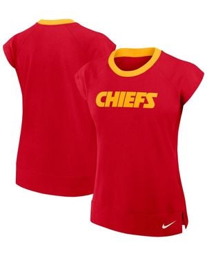 Nike Kansas City Chiefs Forward Progress Raglan Slim-fit Short-sleeve T-shirt - Red