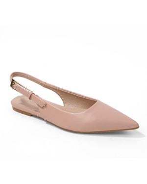 BERNESS Caitriona Pointy Toe Slingback Flats - Pink