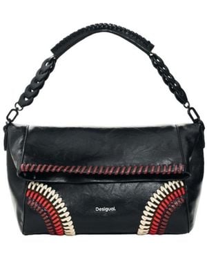 Desigual Medium Faux Leather Bag - Black