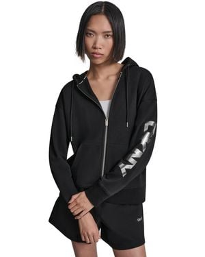DKNY Regular-fit Full Zip Hoodie - Black