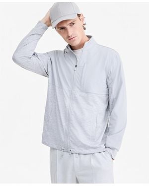 Alfani Athluxe Mock-neck Full-zip Jacket - Blue