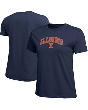 Champion Illinois Fighting Illini Arched Over Logo T-shirt - Blue