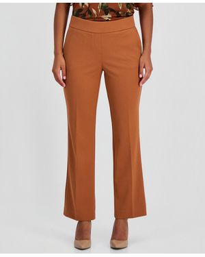 Anne Klein Essentials Petite Pull-on Knit Pants - White