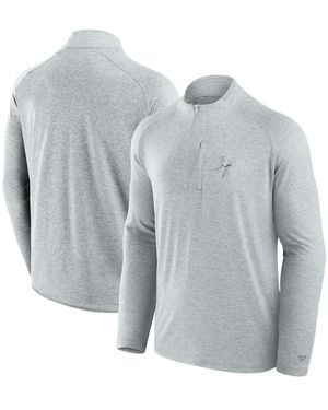 Fanatics And Minnesota Vikings Front Office Performance Primary Quarter-zip Jacket - Gray